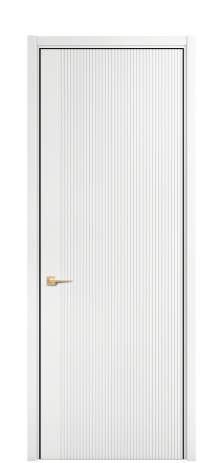 Дверь межкомнатная Меццо 12 Цвет Крем Покрытие ЭМАЛИ Эмаль Наличник Скрытый короб черный Цена 45150