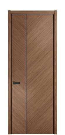 Дверь межкомнатная Юнит Слот 10-111 Цвет Американский Орех Покрытие ШПОН Орех Наличник L 50 Цена 71366