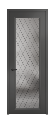 Дверь межкомнатная Страйп 1 Цвет Антрацит Покрытие ЭМАЛИ Эмаль Наличник L 50 Цена 54027