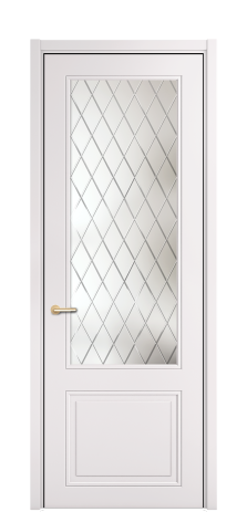 Дверь межкомнатная Страйп 2 Цвет Крем Покрытие ЭМАЛИ Эмаль Наличник L 50 Цена 51096